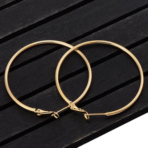 40mm 60mm 70mm 80mm Exaggerate Big Smooth Circle Hoop Earrings Brincos Simple Party Round Loop Earrings for Women Jewelry ► Photo 1/6