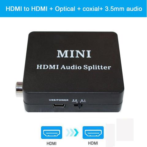 HDMI  Audio Extractor 5.1 /2.0 HDMI Audio Extractor Splitter HDMI To Audio Extractor Optical TOSLINK SPDIF ► Photo 1/6