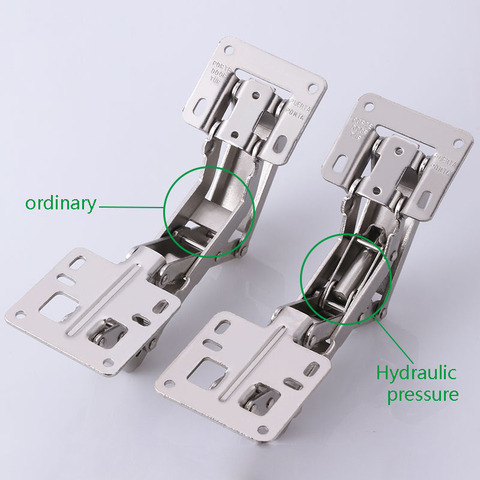 2 pcs /Lot Large Angle Type 170 Degree Furniture Cabinet Hinges Bridge Shaped Spring Hinge Hydraulic Buffer Damping Big Hinge ► Photo 1/4