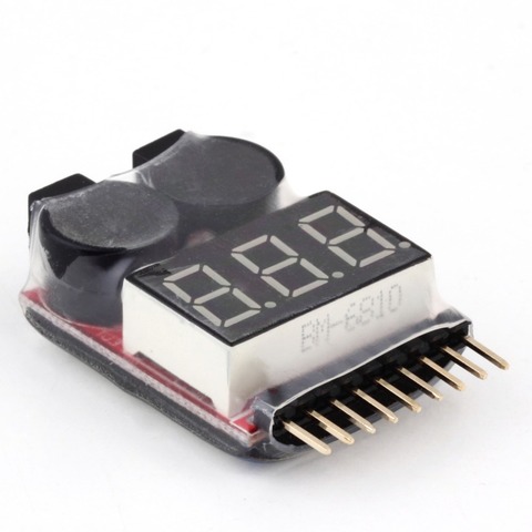 2PCS/1PCS Hot Sell 1-8S LED Low Voltage Buzzer Alarm Lipo Voltage Indicator Checker Tester Wholesale Dropship ► Photo 1/6