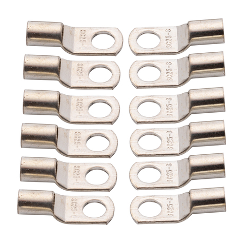 12PCS 25mm2 - 8mm Copper Ring Terminals 3AWG 5/16 inch Hole Wire Battery Terminals Connector Electrical Cable Lugs Eyelet ► Photo 1/5