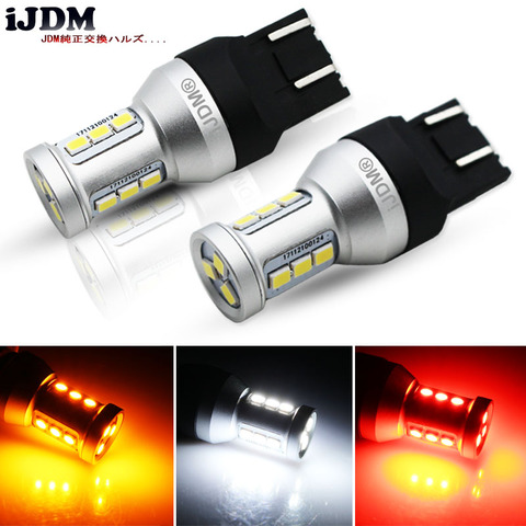 2pcs T20 W21W W21/5W LED 7440 7443 LED Canbus Bulbs Auto Reverse