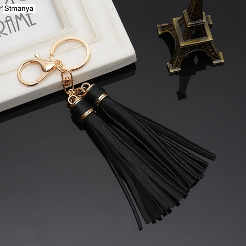 High Grade Key Chain Classical double Tassel car key ring Good quality Solid Color Bag pendants female fashion Keychain K1788 ► Photo 1/6