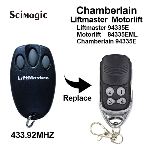 Chamberlain Motorlift Liftmaster 94335e garage door opener 84335E Remote Control 1A5639-7 garage remote 433.92MHz ► Photo 1/6