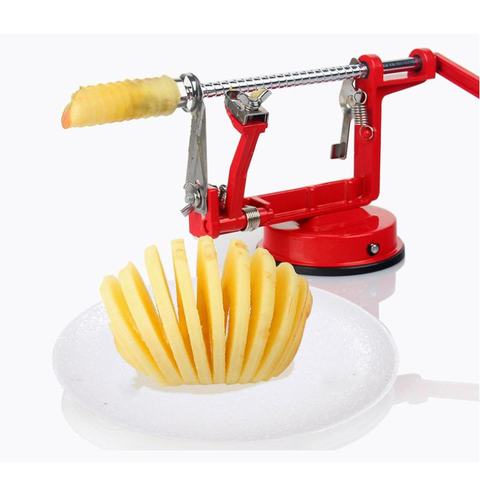 Stainless Steel 3 in 1 Apple Peeler Cutting Fast Fruit Slicing Creative Home Kitchen Tool Remove nucleus Double Headed Sucker ► Photo 1/6