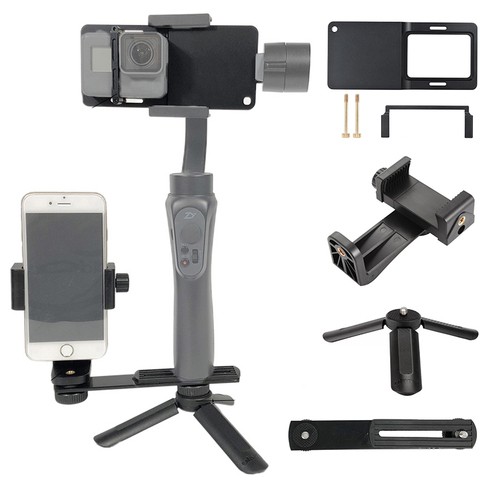 we Science cooperate for GoPro 7 6 5 4 3+ SJCAM Adapter/phone Clip/Mini Tripod/Bracket for Zhiyun  Smooth Q 3 DJI Osmo Mobile 2 Feiyu G5 Gimbal Mount - Price history & Review  | AliExpress Seller -