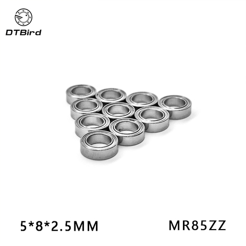 10pcs MR85 MR85Z MR85ZZ 5x8x2.5mm 675  675Z  Shielded Miniature MINI Deep Groove Ball Bearings Single Row  L-850ZZ 5*8*2.5mm ► Photo 1/6