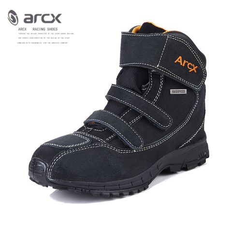 ARCX Cow Leather Motorcycle Boots Waterproof Moto Shoes Street Motorbike Motor Bike Motocross Chopper Boot Casual Shoes ► Photo 1/1