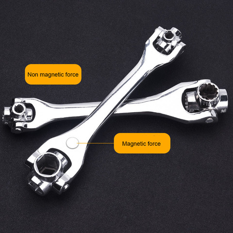 8 in 1 multi functional wrench rotary multi head outer six angle sleeve universal wrench set hand tools ► Photo 1/5