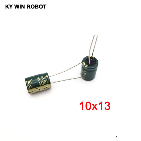 10pcs 400V 6.8UF 10x13mm 105C Radial High-frequency low resistance Electrolytic Capacitor 6.8UF 400V ► Photo 1/6
