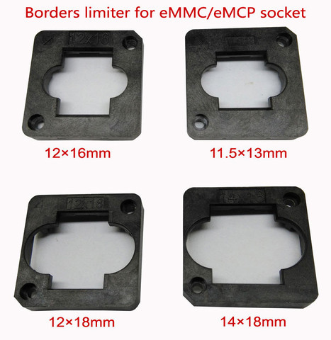 eMMC/eMCP test Socket border limiter frame guider 11.5*13mm,12*16mm,12*18mm,14*18mm,10*11mm,9*11mm,clamshell structure socket ► Photo 1/6