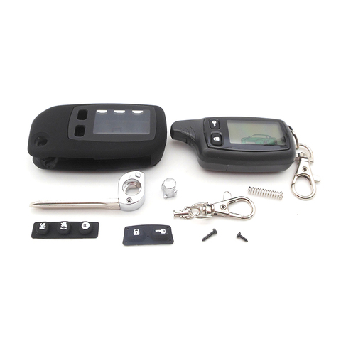 Russian Version Tomahawk TW9010 two way car alarm system Tomahawk TW-9010 + Case for TW9010 Keychain Tomahawk ► Photo 1/1