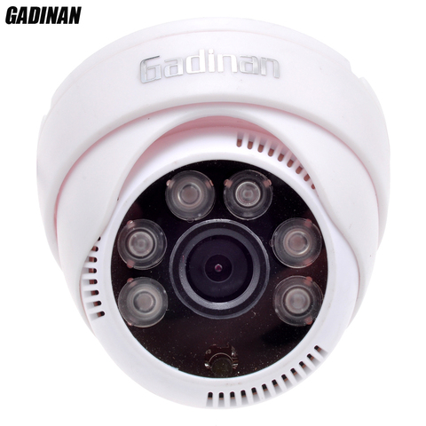 Gadinan CMOS 800TVL/1000TVL 2.8mm Lens Security IR 6 Array LEDs CCTV Indoor Cam Night Vision Surveillance HD Dome Camera ► Photo 1/6