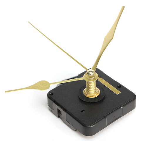 High Quality New Gold Hands Quartz Black Wall Clock Movement Mechanism Repair Parts Silent Furniture Bolt ► Photo 1/1