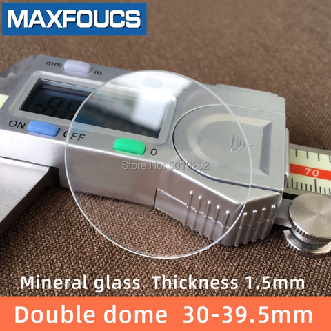 Watch glass  Mineral glass Double dome Thick 1.5mm diameter 30mm~ 39.5mm Transparent crystal Watch accessories replacement part ► Photo 1/6