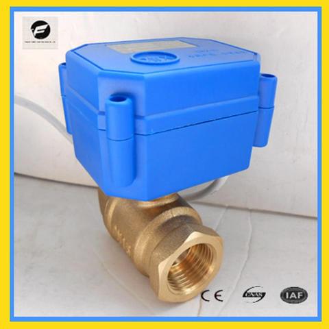 CWX-15Q/N 2-way brass electric ball valve DC3-6v DC5v DC12v DC24v 1/2'' 3/4'' 1'' CR01 CR02 CR03 CR04 CR05 for water leakage ► Photo 1/6