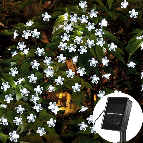 7M Solar String Christmas Lights Outdoor 23 ft 50 LED 3Mode Waterproof Flower Garden Blossom Lighting Party Home Decoration ► Photo 1/6