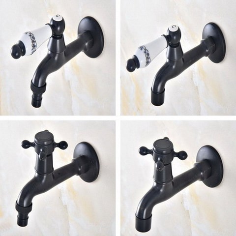 Oil Rubbed bronze One Handle Kitchen faucet wall mounted Laundry bathroom Mop Water Tap Garden Washing Machine Faucet aav336 ► Photo 1/5