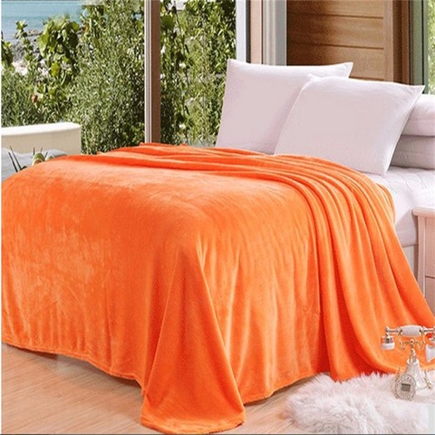 Flannel Coral Fleece Blanket Polyester Black Color 5 Size Mink Throw Sofa Cover Plaid Sheet Soft Blankets On The Bed ► Photo 1/6