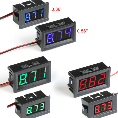 0.36in/0.56''in Digital Voltmeter DC 4.5V to 30V 2-Wire Mini LED Display Voltage Meter for Testing Car Motorcycle Battery Car ► Photo 1/6