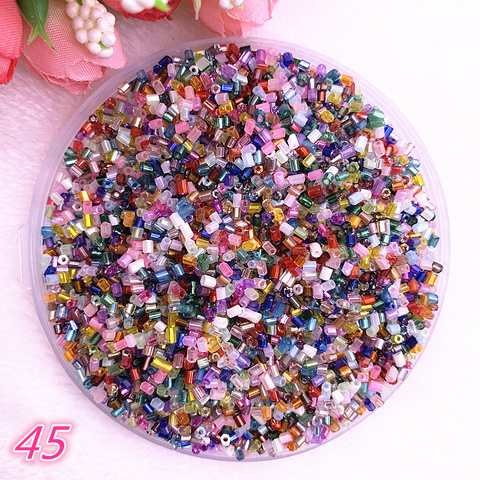 DIY 2*2.5mm 800pcs/lot Czech Cylindrical Glass Bugle Beads European Seed Long Tube Two Hole Loose Beads For Jewelry Making #43 ► Photo 1/1