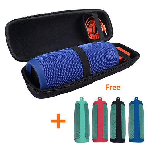 2 in 1 Hard EVA Carry Zipper Storage Box Bag + Soft Silicone Cover Case for JBL Charge3 Bluetooth Speaker for JBL Charge 3 Cases ► Photo 1/6