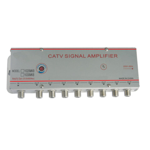 8 way 20db CATV VCR TV Antenna Signal Amplifier Booster ► Photo 1/3