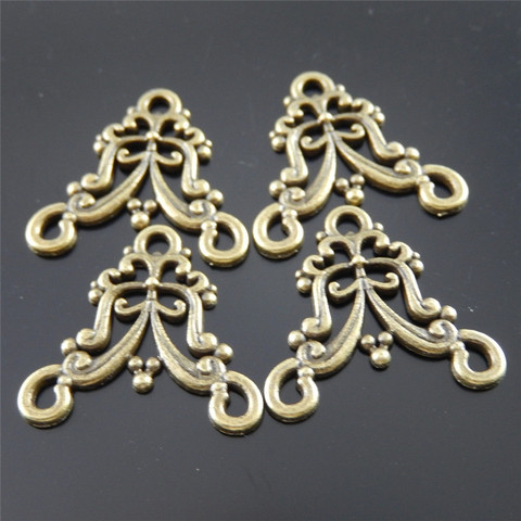 (50Pieces) Women Retro Bronze Alloy Hollow Necklace Pendant Bracelet Charms Connector 16*12mm Bohemia Jewelry Findings  31395 ► Photo 1/6