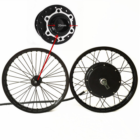 50H QS V3 48v-120v 5000w electric bike hub motor wheel kit macthing with front wheel with hub 20mm e bike kit ► Photo 1/6