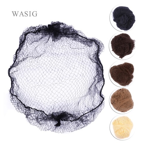 50pcs Sample Order Five Colors Nylon Hairnets Black Brown Coffee Color Invisible Soft Elastic Lines Hair Net ► Photo 1/6