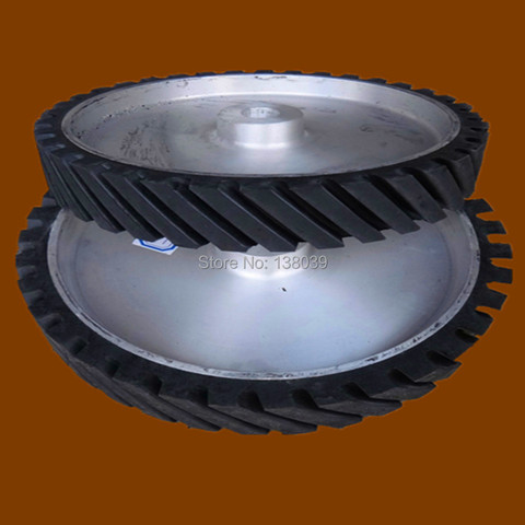 300*50 contact Rubber Wheel Belt Sander Polisher Wheel for Sanding Belt rubber expanding wheel ► Photo 1/3