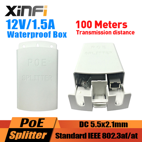 XINFI 48V To 12V 1.5A PoE Splitter Active Isolated PoE With Waterproof Box ► Photo 1/5