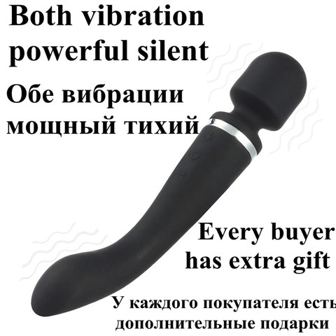 Waterproof Powerful 10 Speeds Rechargeable Magic wand Massager vibrator dildo vibration Wands G-Spot vibrator sex toys for women ► Photo 1/6