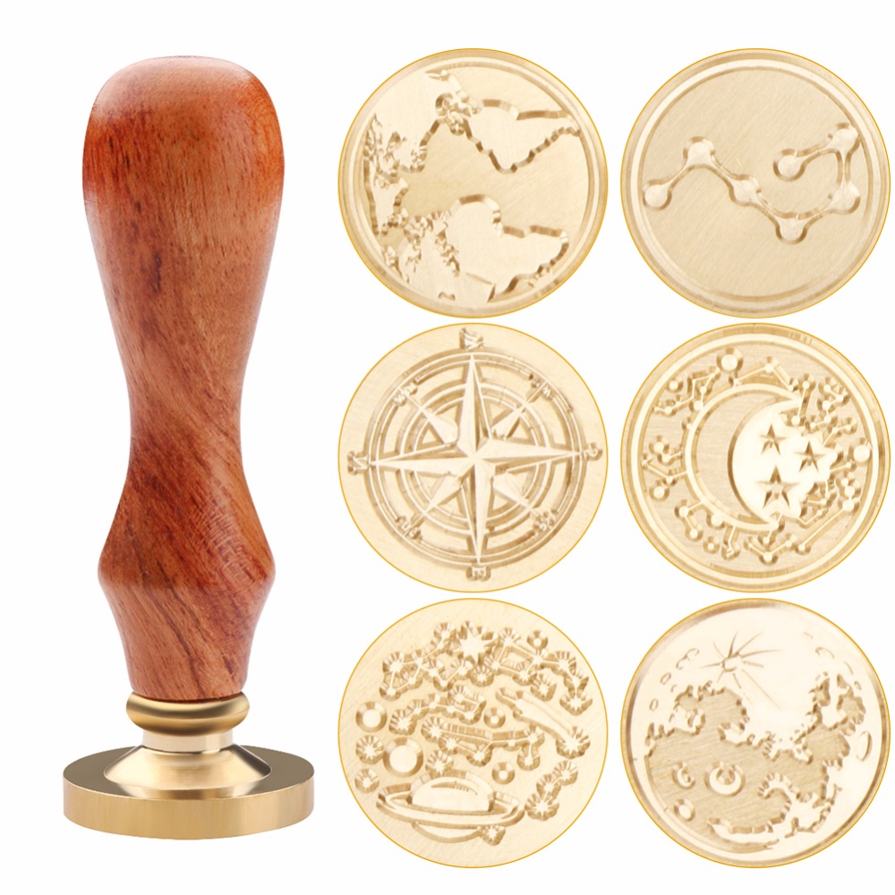 Details about   Retro Ancient Sealing Wax Stamps Wooden Handle Craft Wax Seal Stamp Wedding Card 