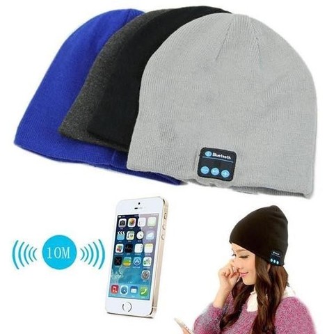 Hot sale Soft Warm Hat Wireless Bluetooth Headset Headphone Smart Cap Speaker Mic Bluetooth Hat ► Photo 1/6