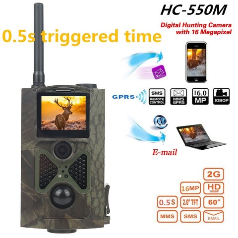 Wild Trail Camera Photo Traps Cellular Mobile Hunting Wildlife Cameras 2G SMS MMS HC550M Wireless Surveillance Cams ► Photo 1/6