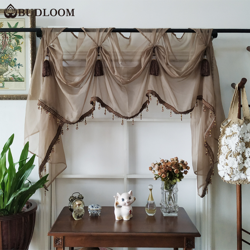 Luxury Tulle Valance Curtains, Swag Curtains For Living Room