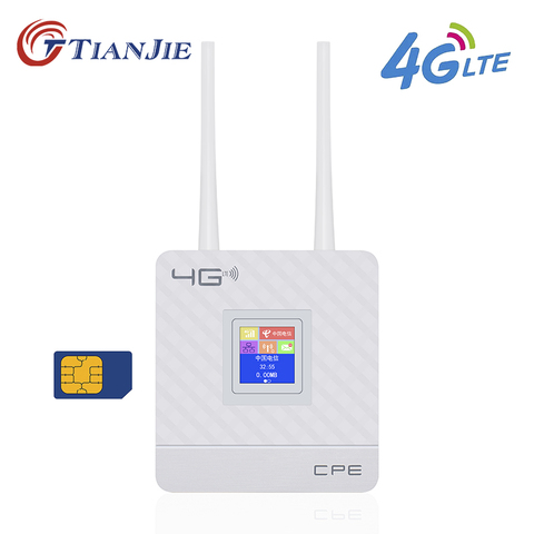 TIANJIE CPE903 3G 4G LTE wifi router WAN/LAN Port Dual external antennas Unlocked wireless CPE router With Sim Card Slot ► Photo 1/6