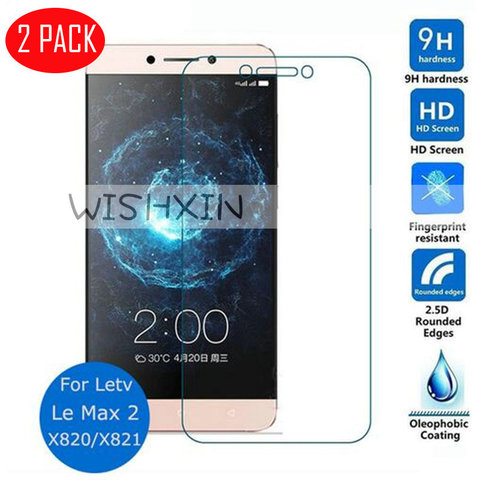 2PCS Tempered Glass For LeEco Letv Le Max 2 X820 Screen Protector 0.26mm 2.5D Safety Protective Film on LeMax 2 Max2 (5.7
