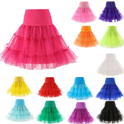 New Hot Sale Short Petticoat For Wedding Vintage Cosplay Tulle Petticoat Crinoline Underskirt Rockabilly Swing Tutu Skirt ► Photo 1/6