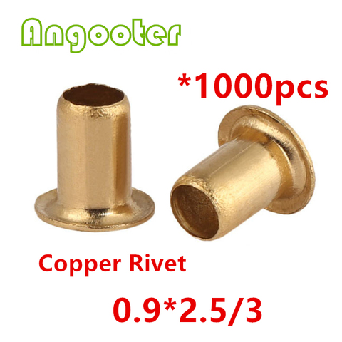 1000PCS M0.9*2.5,M0.9*3 copper hollow rivet double-sided circuit board PCB vias nails ► Photo 1/1