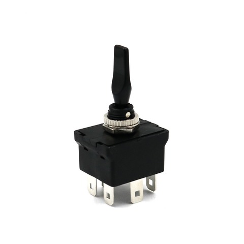 SCI R13-54B 6Pin MON-OFF-MOM Momentary DPDT 12mm Car Toggle Switch DC12V 20A ► Photo 1/5