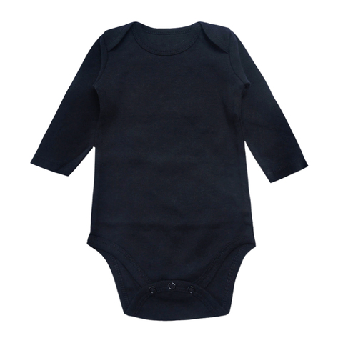 Baby Bodysuit Newborn Babies Clothes Long Sleeve Black Unisex 3 6 9 12 18 24 Months Baby Clothing ► Photo 1/6