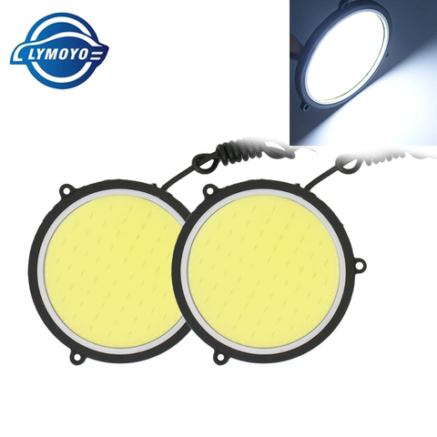 High power 2pcs/set White CAR DRL COB Round 120 chips led round 120chips 30W  diameter 90mm Car Auto Light Daytime Running 12V ► Photo 1/6