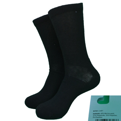 2 pair black merino wool active  thick walking socks  Men's socks Women's socks ► Photo 1/4