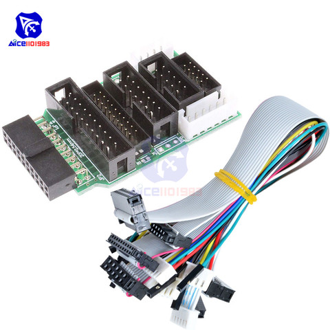 Emulator V8 JTAG Adapter Converter for J-Link with 8PCS 4 Pin 6 Pin 10 Pin 20 Pin Grey Flat Ribbon Data Cable Dupont Wire ► Photo 1/6
