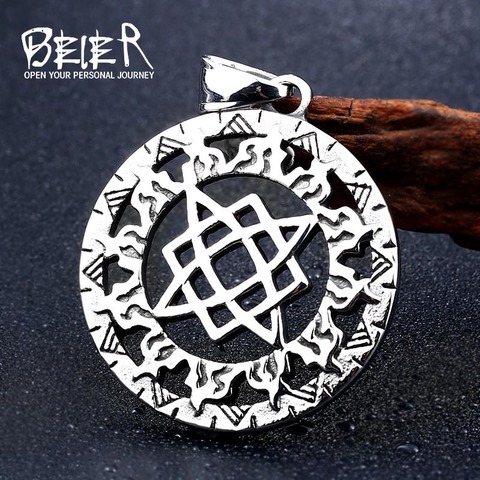 Beier 316L stainless steel small Svarog square pendant. Star Rus amulet pendant Ancient slavic talisman pendant jewelry pagan ► Photo 1/6