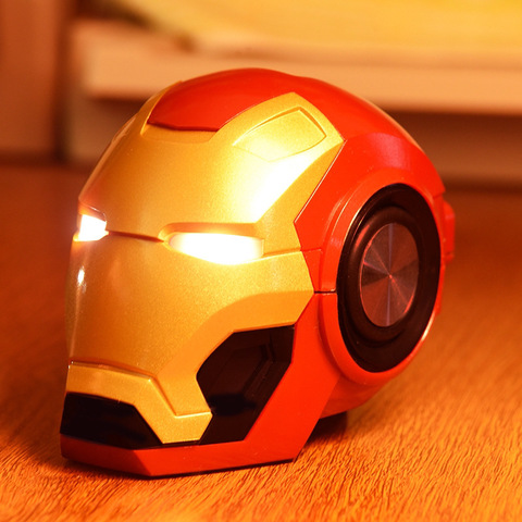 Mobile phone Speakers Bluetooth V4.2 Iron Man Bluetooth Speaker Subwoofer With FM Radio Support TF Card For Phone PC Speaker ► Photo 1/5