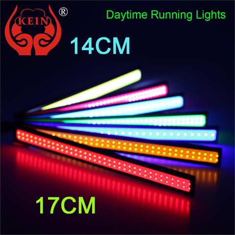 KEIN 2PCS 17CM DRL 14CM Auto car LED COB DRL daytime running lights modification car styling 12V Day Light Parking Fog Bar Lamp ► Photo 1/6