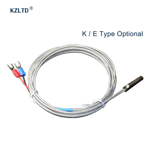 K-type Thermocouple Probe High Temperature Sensor Thermistor Sensor Probe K Thermocouple Probe 1M 2M for Temperature Controller ► Photo 1/2